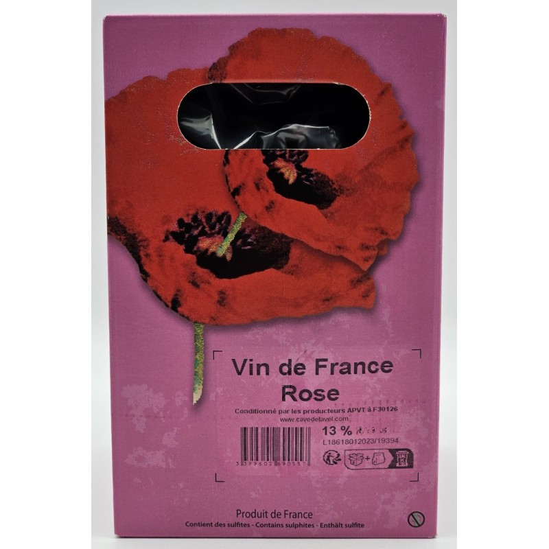 Les Vignerons De Tavel - Vin De France Rose Bib 5 Litres | french wine